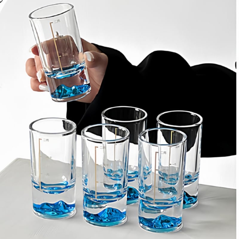 Set šalice za shot od tvrđenog stakla, moderni minimalistički stil, prva klasa, kod G9057