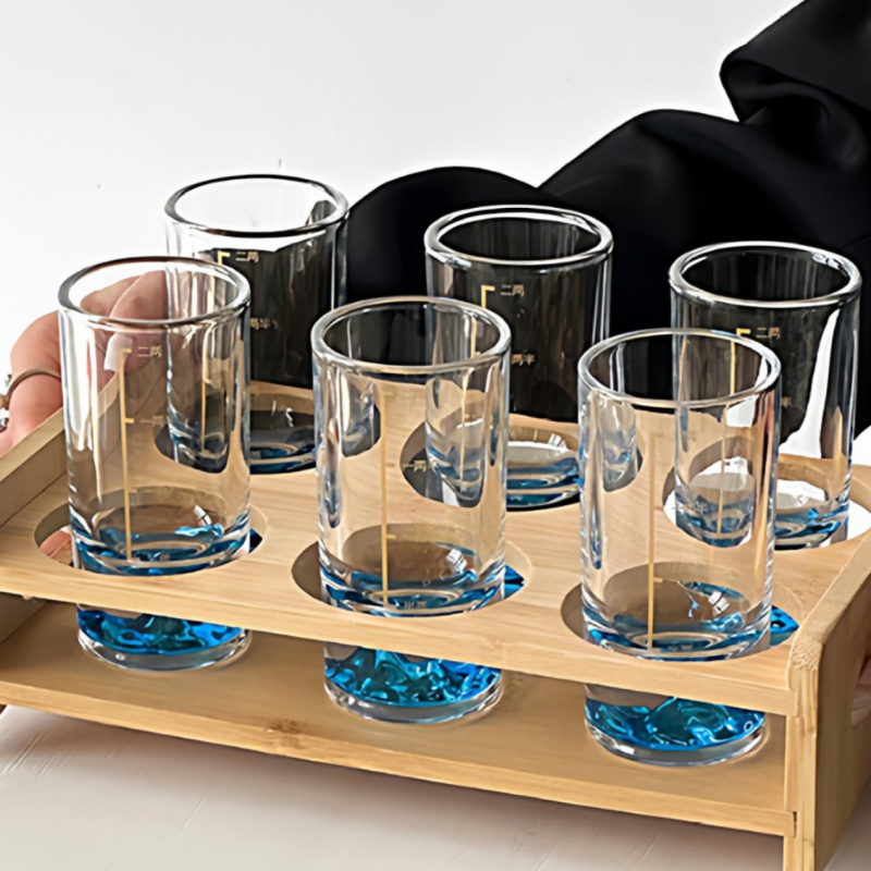 Set šalice za shot od tvrđenog stakla, moderni minimalistički stil, prva klasa, kod G9057