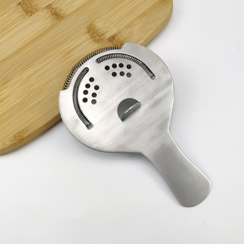 Szakmai rozsdamentes acél koktél-jégszűrő 430, fogantyúval, modern minimalist stílus, súly 121 g