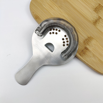 Szakmai rozsdamentes acél koktél-jégszűrő 430, fogantyúval, modern minimalist stílus, súly 121 g