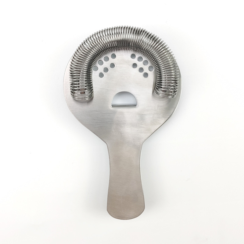 Szakmai rozsdamentes acél koktél-jégszűrő 430, fogantyúval, modern minimalist stílus, súly 121 g