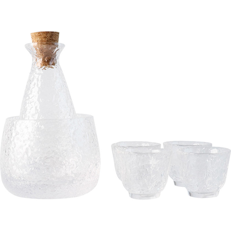 YOGEHOME japanski stil set čaša za sake, stakleni posuđe za vino za kućnu upotrebu