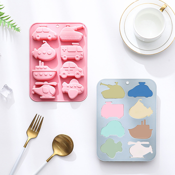 Silikonski kalup za pečenje s temom 8 vozila, nepravilnog oblika, za pečenje