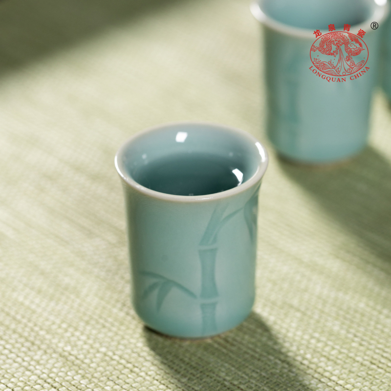 Set za vino Longquan Celadon — keramika, moderni minimalistički stil, moguć tisk loga, 8 setova, pakiranje 35