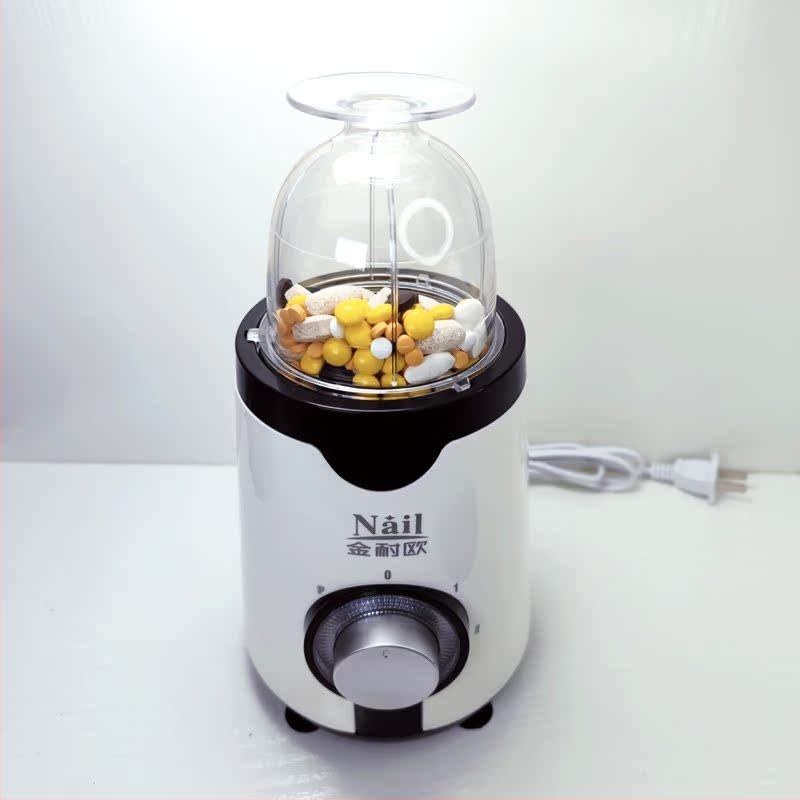 Mali kućni električni mljevenik za tablete, žitarice i biljna sredstva — stroj za mljevenje praha, 220 W, 110–240 V, 22 000 okr/min, posuda od nehrđajućeg čelika