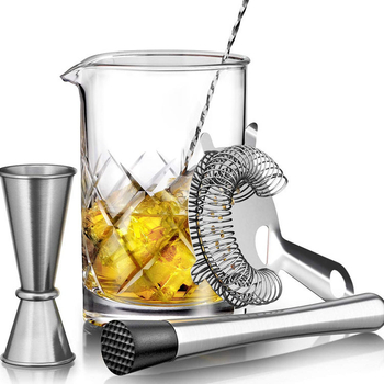 Set posuđa za vino, 5-dijelni stakleni bar set, Cool Gold, moderan jednostavan stil
