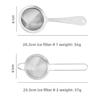 Xianglin 304 nehrdzavejúca oceľ kokteilové sitko, kužeľové barové sitko pre ľad a džús, hmotnosť 37–56 g, vyrobené v Yangjiang