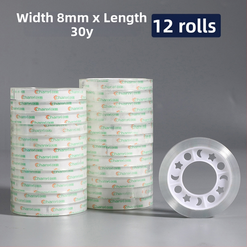 Priehľadná kancelárska lepivá páska Create ease CY1291 pre kancelárske potreby, hrúbka bežná