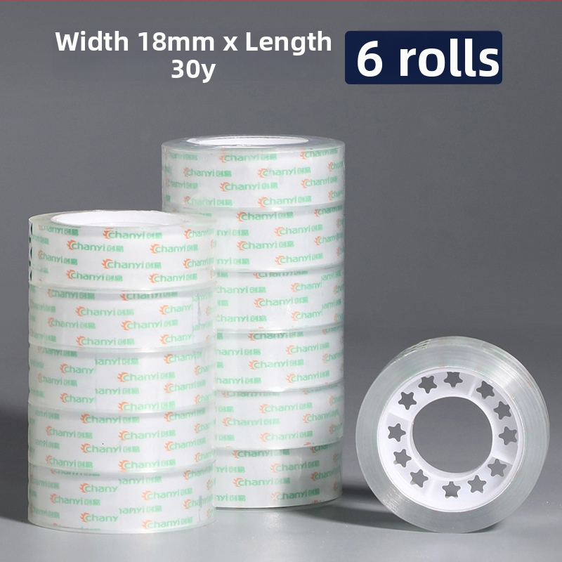 Priehľadná kancelárska lepivá páska Create ease CY1291 pre kancelárske potreby, hrúbka bežná