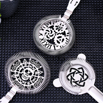 304 rozsdamentes acél koponya koktél szűrő jégelválasztóval