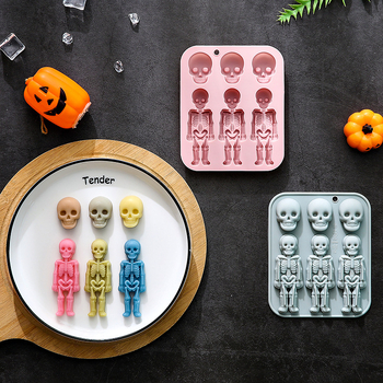 Formă de silicon pentru prăjituri, temă craniu, formă neregulată, pentru coacere