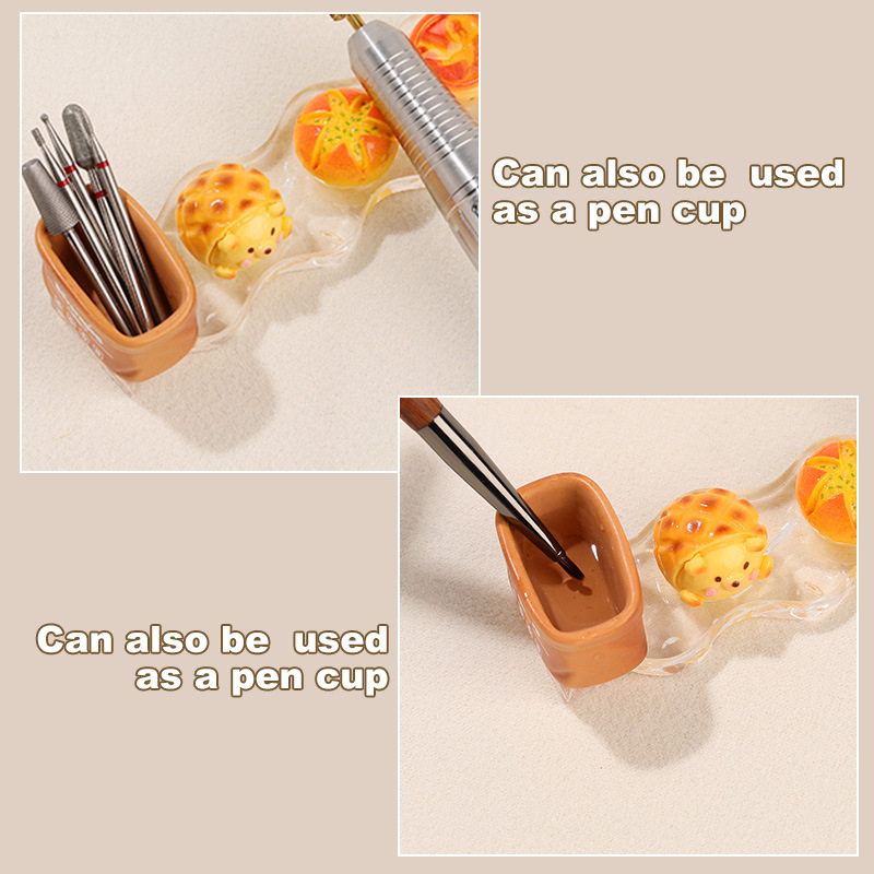 Manikűr tolltartó – Többfunkciós rajzfilm-paletta és tárolóállvány, Márka: Kaniu, Eredet: Zhejiang, Nettó tartalom: 42, Anyag: Egyéb