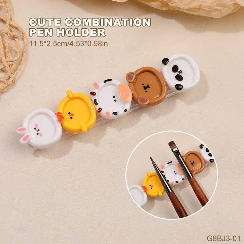 Manikűr tolltartó – Többfunkciós rajzfilm-paletta és tárolóállvány, Márka: Kaniu, Eredet: Zhejiang, Nettó tartalom: 42, Anyag: Egyéb