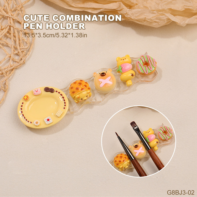 Manikűr tolltartó – Többfunkciós rajzfilm-paletta és tárolóállvány, Márka: Kaniu, Eredet: Zhejiang, Nettó tartalom: 42, Anyag: Egyéb