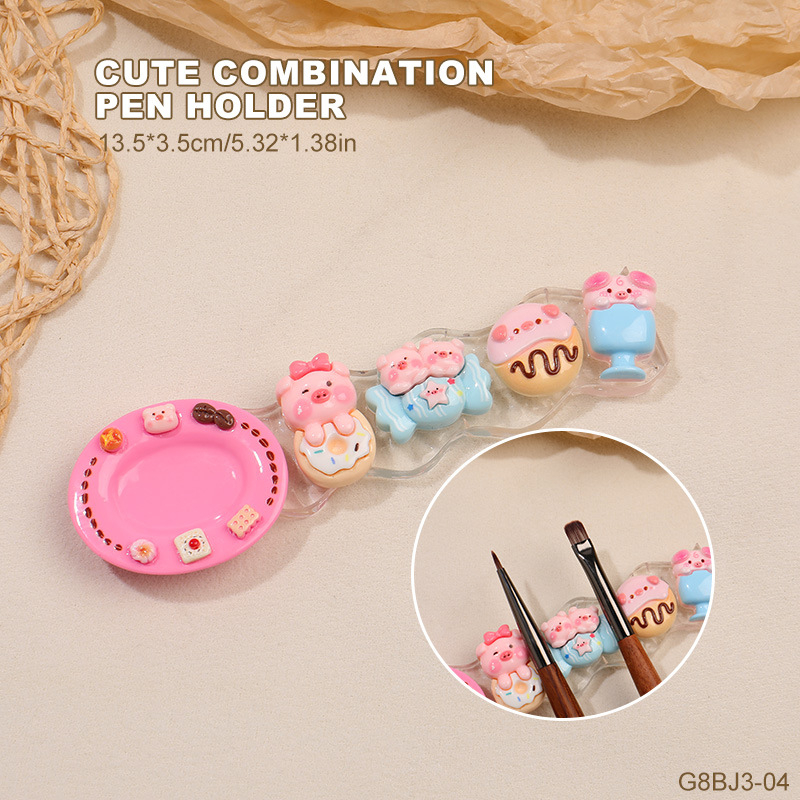 Manikűr tolltartó – Többfunkciós rajzfilm-paletta és tárolóállvány, Márka: Kaniu, Eredet: Zhejiang, Nettó tartalom: 42, Anyag: Egyéb