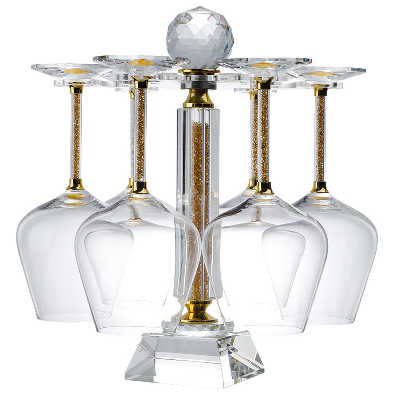 Ólommentes kristályból készült borospohár-készlet, kapacitás 501–600 ml, modern egyszerű stílus