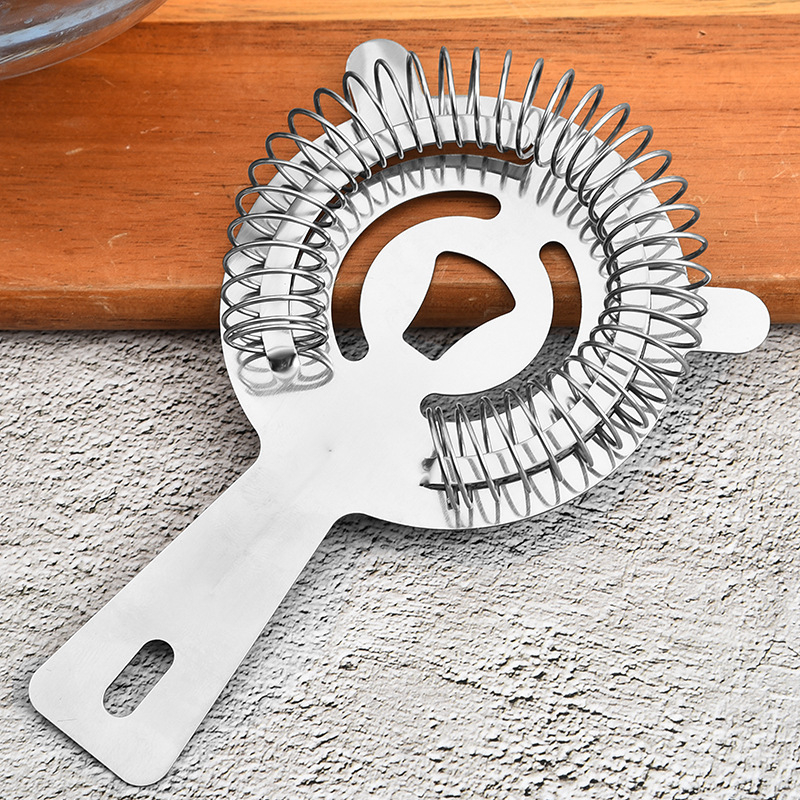 Rozsdamentes acél jégszűrő koktélokhoz, modern egyszerű stílus, 2020-as forgalomba hozatal, 49 g, csomagolás OPP zacskó