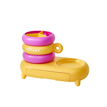 Fánk alakú asztali tolltartó, fedél nélküli, ABS+PP, 2 L kapacitás, többfunkciós