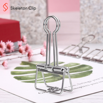 304 rozsdamentes acélból készült üreges kivitelű dokumentumklipsz, hosszú farokkal