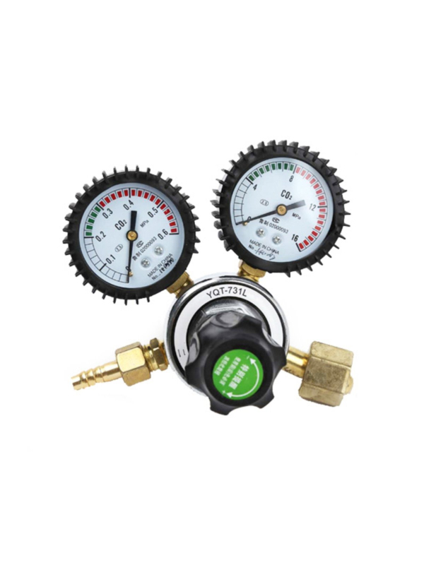 CO2-szabályozó sörfőző berendezéshez, manométerrel és nyomáscsökkentő szeleppel