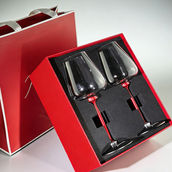 Čaša za crveno vino od kristalnog stakla, set od 2, kapacitet 401–500 ml, stil lagan luksuz, mogućnost personalizacije uz tiskanje logotipa