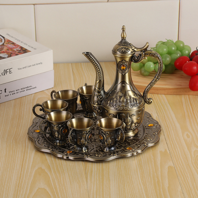 Set barware, 8 komada, cinkova zlitina, lagani luksuzni retro stil