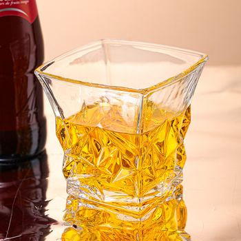 Čaša za whisky, lagani luksuzni retro stil, staklo od soda-lime, bez ručke i bez poklopca, model TZ-4