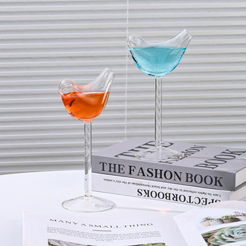 Koktel čaša u obliku ptice za bar, staklo, kapacitet 401–500 ml, moderni minimalistički dizajn, prilagodljiva