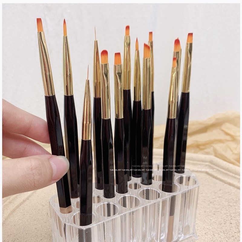 Držač za lak za nokte s 26 rupa, proziran akril, metalni zaštitni poklopac