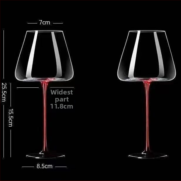 Čaša za vino s velikim kupolastim dnom, staklo, lagani luksuzni retro stil, otisnutim logotipom, prilagodljivo, 248 g