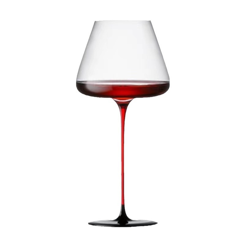 Čaša za vino s velikim kupolastim dnom, staklo, lagani luksuzni retro stil, otisnutim logotipom, prilagodljivo, 248 g