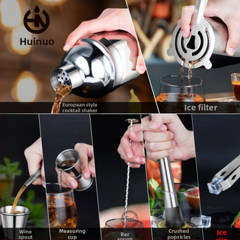Huinuo 14-dijelni set barware od nehrđajućeg čelika OS14JT s logom