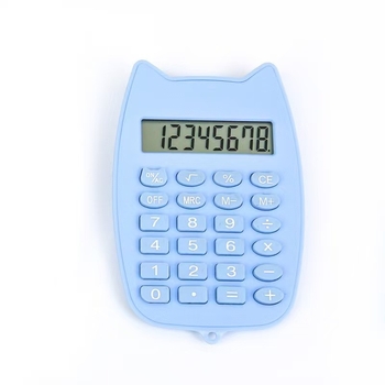 Υπολογιστής Αριθμητικής με σχήμα γάτας και αυτιά, πλαστικός, μοντέλο 12536, 8 ψηφίων, βάρος 112 γρ.