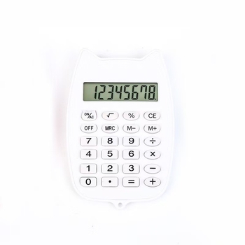 Υπολογιστής Αριθμητικής με σχήμα γάτας και αυτιά, πλαστικός, μοντέλο 12536, 8 ψηφίων, βάρος 112 γρ.