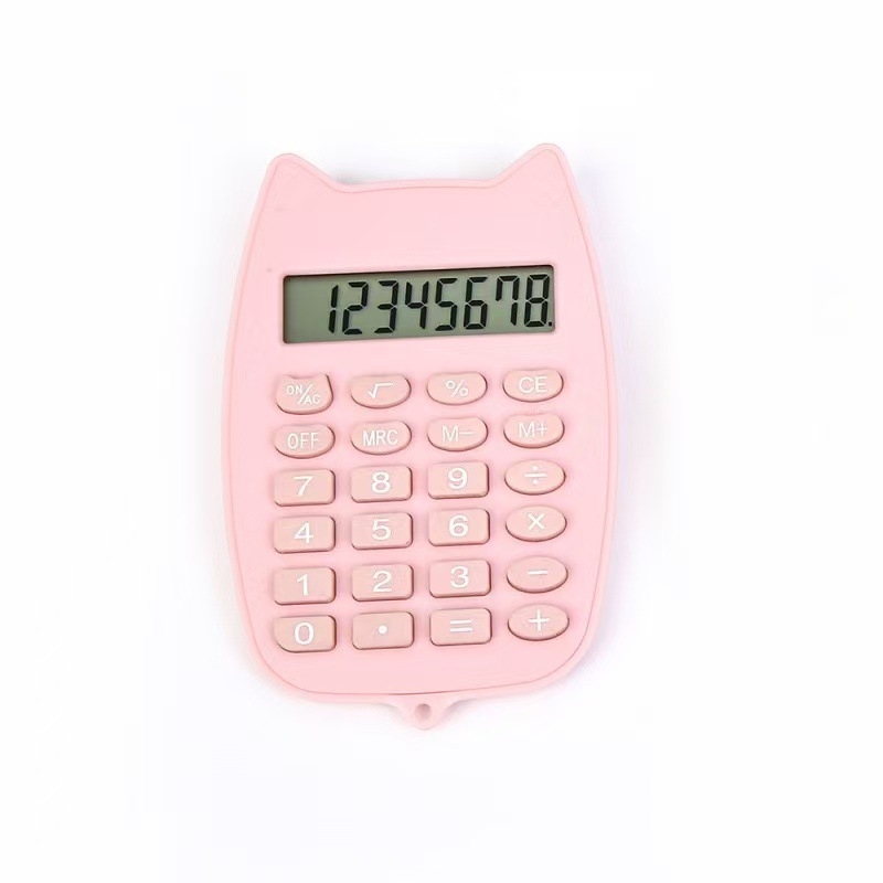 Υπολογιστής Αριθμητικής με σχήμα γάτας και αυτιά, πλαστικός, μοντέλο 12536, 8 ψηφίων, βάρος 112 γρ.