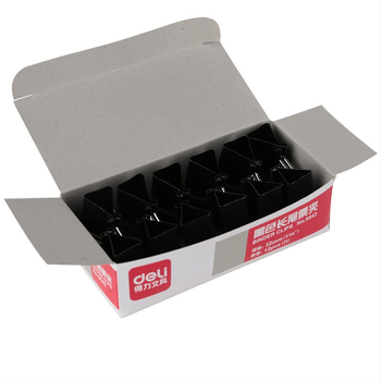 Deli 9543 Crni metalni klips za dokumente, 32 mm, set od 12 komada