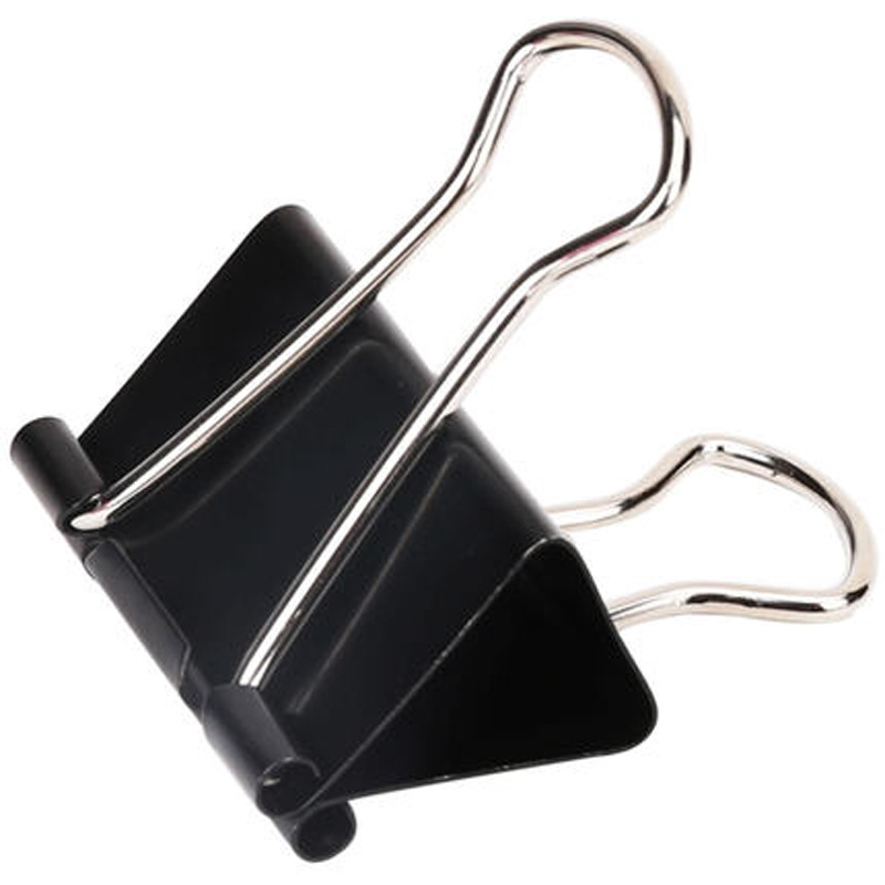 Deli 9543 Crni metalni klips za dokumente, 32 mm, set od 12 komada