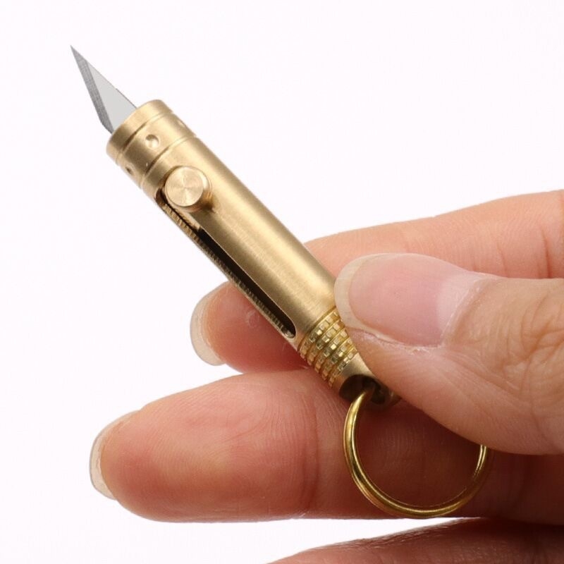 Džepni nož za rezanje — mesingano kućište, marka Record work, model Knife, namjena: rezanje