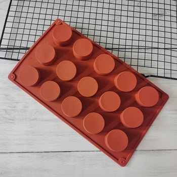 Set din silicon – 15 bucăți, forme cilindrice pentru mousse, deserturi, prăjituri, înghețată, batoane și bomboane