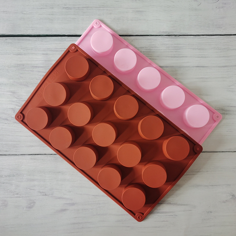 Set din silicon – 15 bucăți, forme cilindrice pentru mousse, deserturi, prăjituri, înghețată, batoane și bomboane