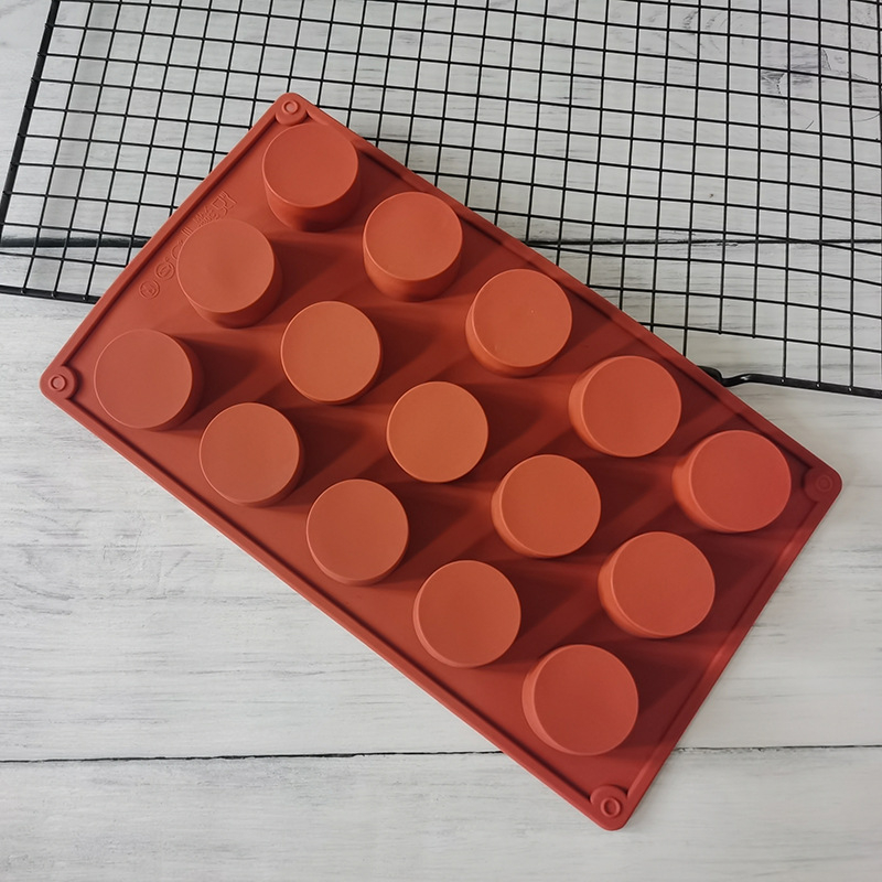 Set din silicon – 15 bucăți, forme cilindrice pentru mousse, deserturi, prăjituri, înghețată, batoane și bomboane