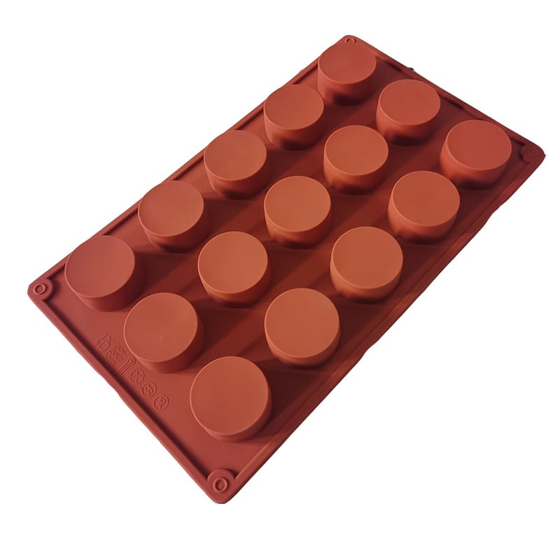 Set din silicon – 15 bucăți, forme cilindrice pentru mousse, deserturi, prăjituri, înghețată, batoane și bomboane