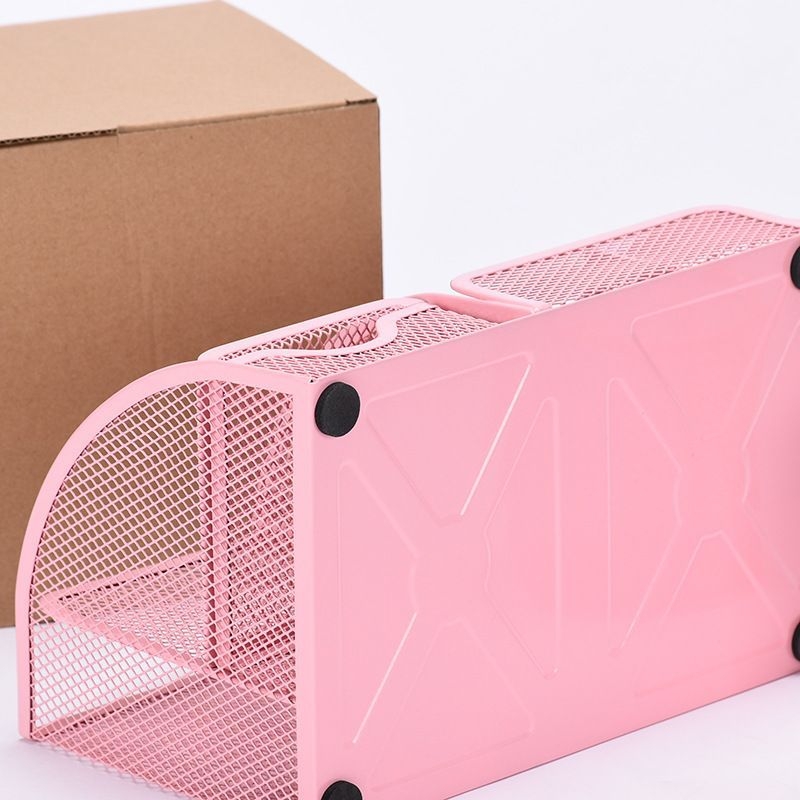 Organizator metalic pentru pixuri și birou, cu capacitate mare – cutie de depozitare multifuncțională pentru birou