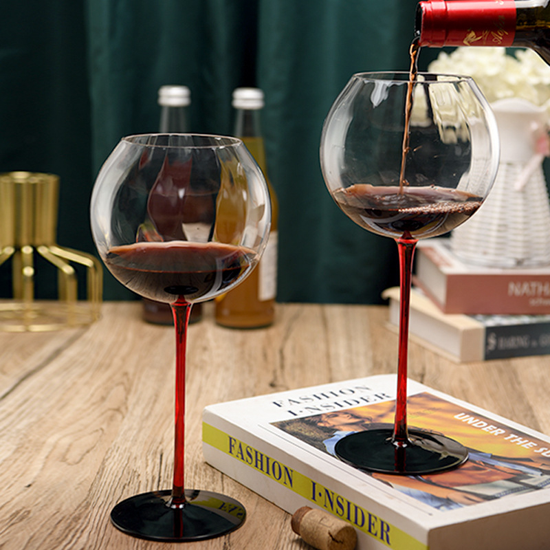 Yu Kai kristály boros pohár, nordikus stílus, készlet 4 darab