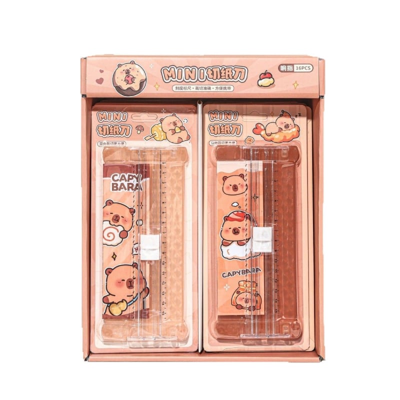 Mini asztali papírvágó, kétirányú pengével, modell xz-46271, ABS műanyag, iskolai és irodai használatra