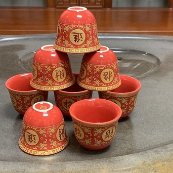 Keramička čaša za vino, jednostavan stil, bez loga