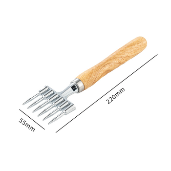 Aluminijski koktel-ledeni kopalj sa šest zuba – moderni minimalistički bar alat, model AZ41-1, 60 g, pakiranje OPP