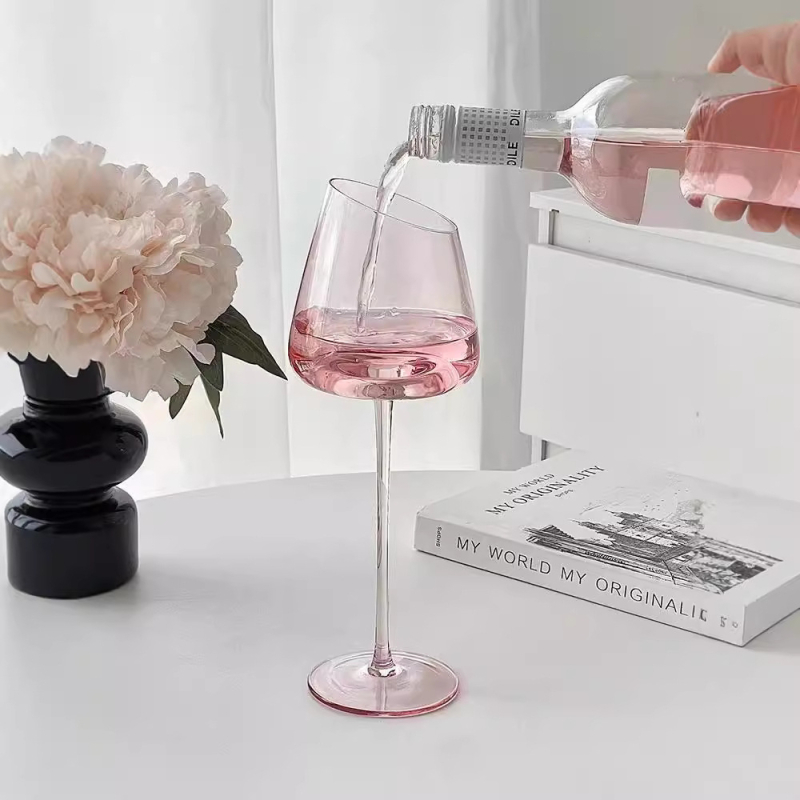 Jiahe čaša za vino s motivom flaminga, kristalno staklo, lagani luksuzni stil, mogućnost prilagođavanja