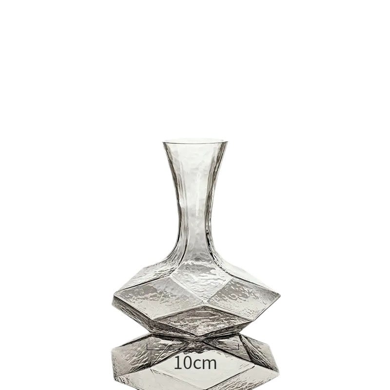 Dékanter és borospohár készlet - Üveg poharak, Kapacitás 1000 ml feletti, Geometriai európai stílus, Könnyű luxus retro