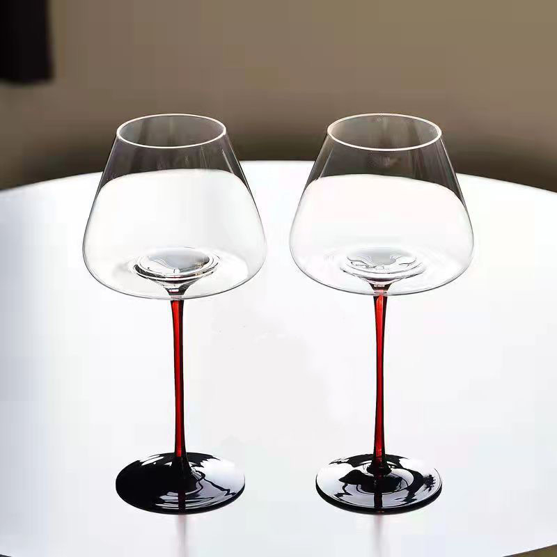 Dékanter és borospohár készlet - Üveg poharak, Kapacitás 1000 ml feletti, Geometriai európai stílus, Könnyű luxus retro